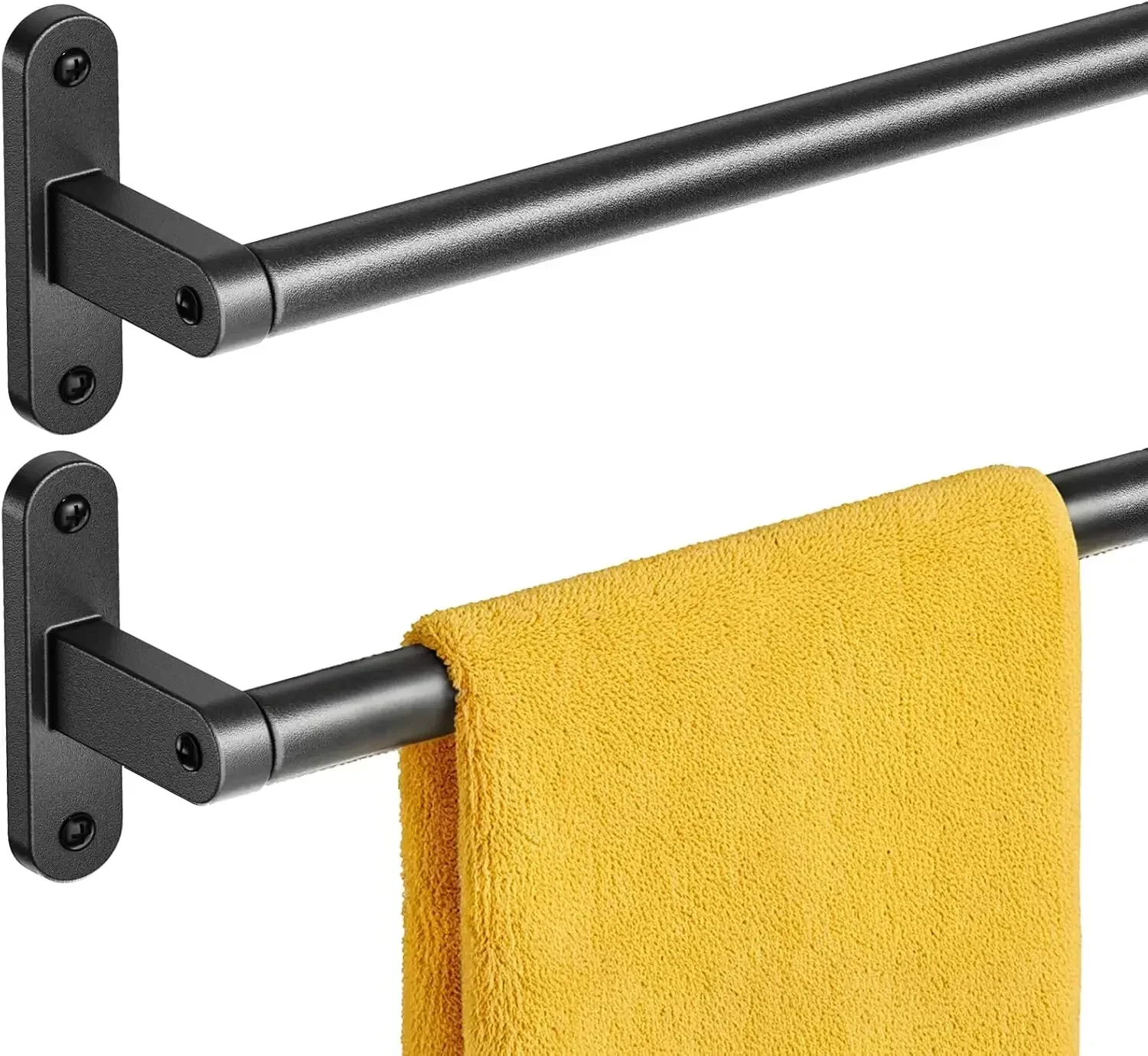 Home Essentials Bathroom Rack - Rak Handuk Hitam Matte untuk Kamar