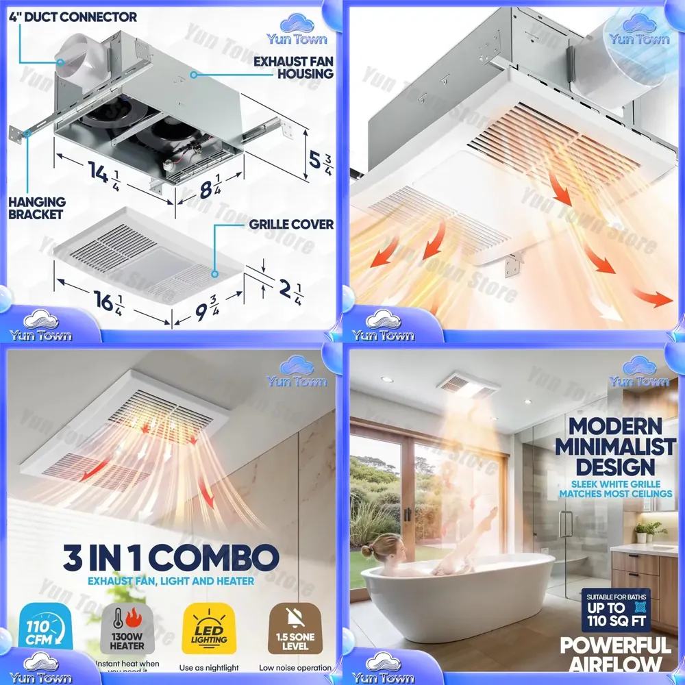 Home Bathroom Vent Fans - Kipas Exhaust Kamar Mandi dengan Pemanas