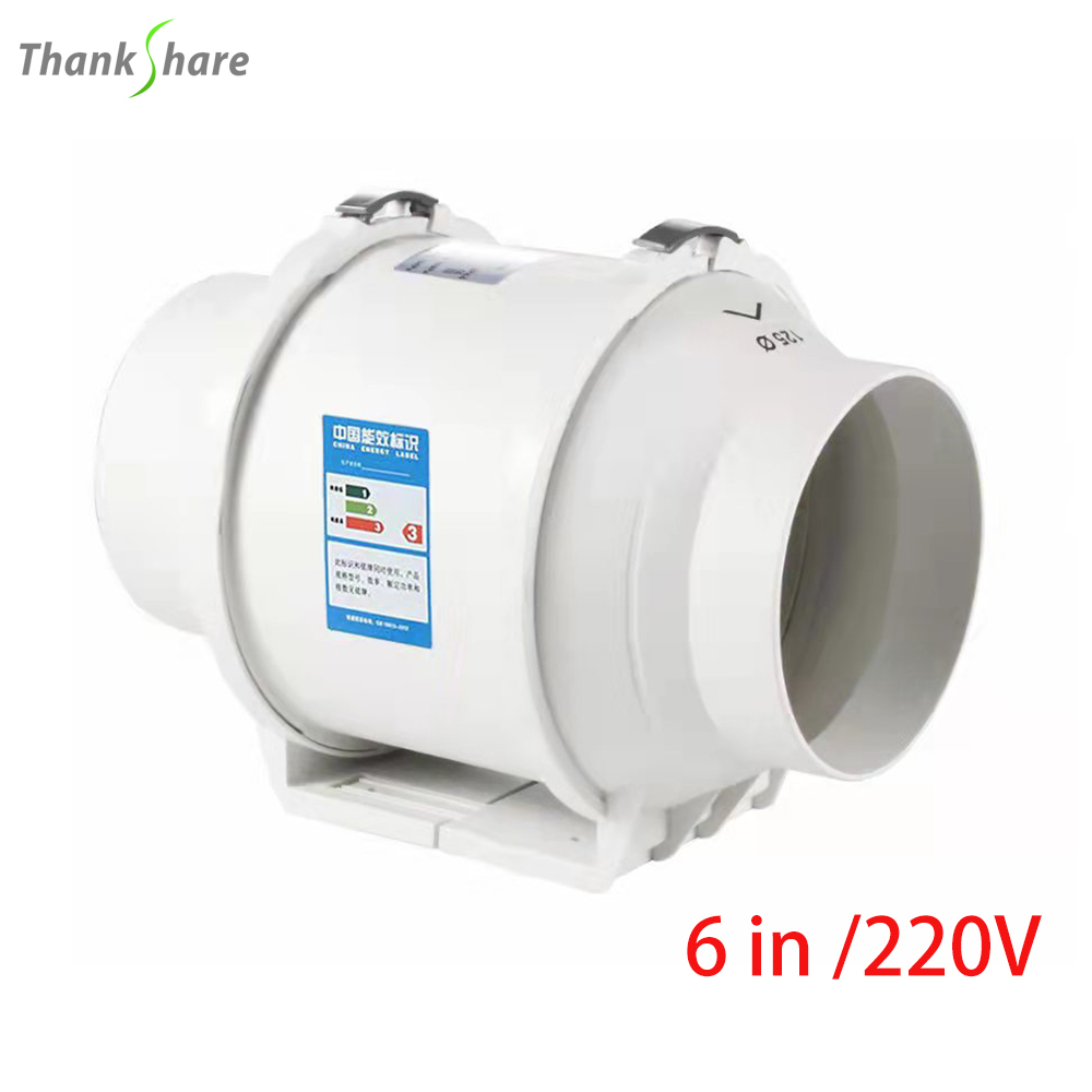 Home Bathroom Vent Fans - 6 Inci Kipas Ventilasi Saluran Knalpot