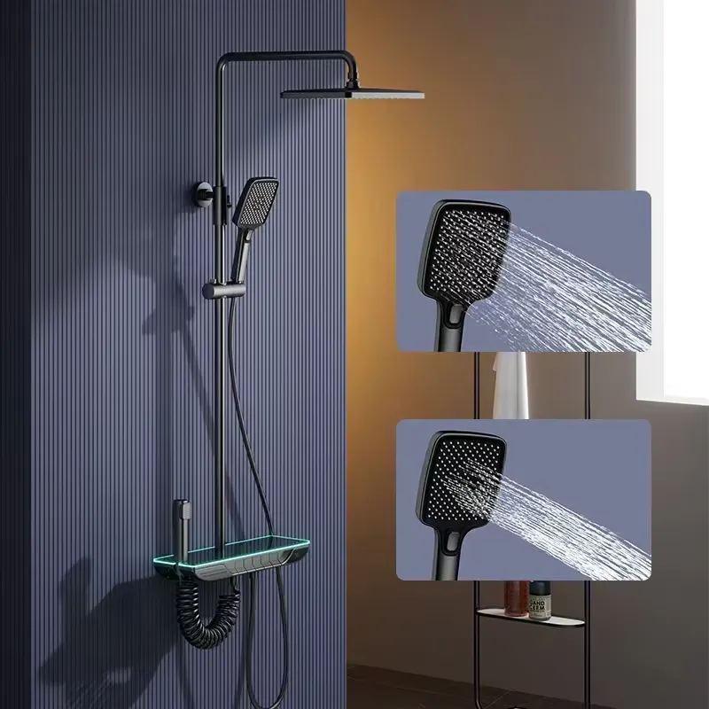 Home For Bathroom - Set Shower Termostatik Digital Pintar, Keran