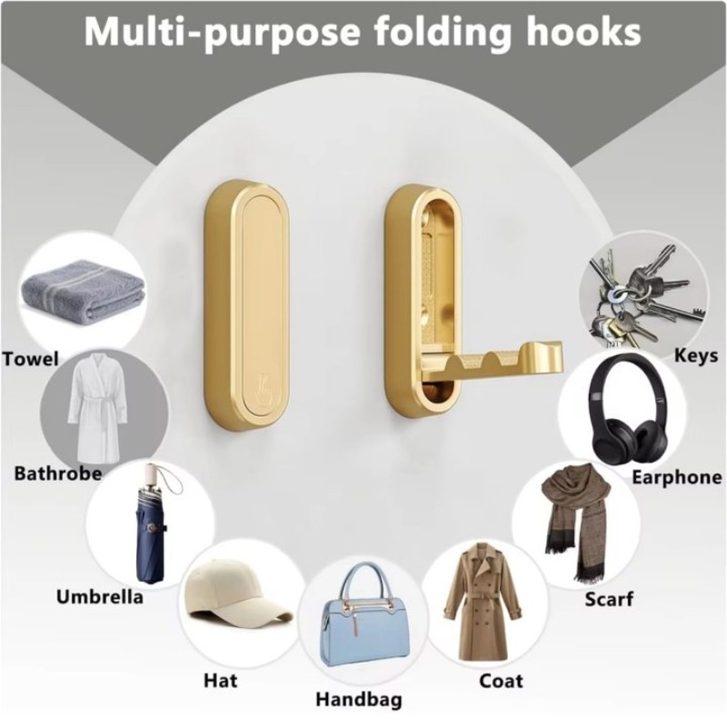 Kait Pakaian Dapat Dilipat Pad - Home Bathroom Key ulasan dan harga