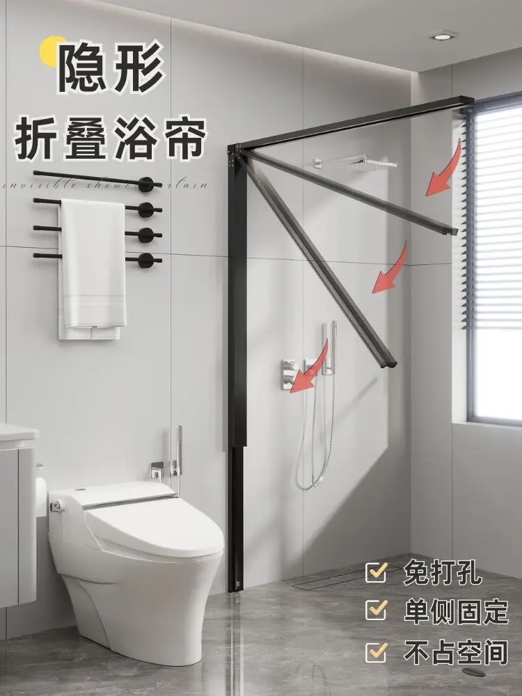 Tirai Pancuran lipat tidak ter - Home Bathroom Partition ulasan dan harga