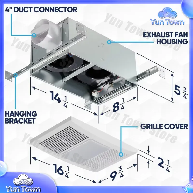 Kipas Exhaust Kamar Mandi deng - Home Bathroom Vent Fans ulasan dan harga